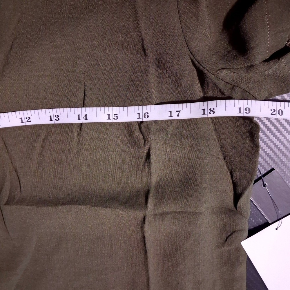 NWT Lulus Shift and Shout Olive Green Short Sleeve Mini Shift Dress M Party Mod - Picture 9 of 12
